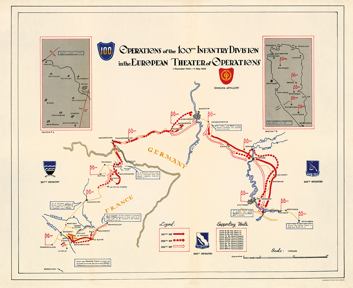 100th Infantry Division Campaign Map