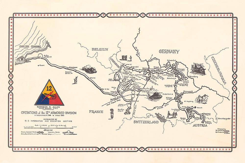 12th Armored Division Campaign Map