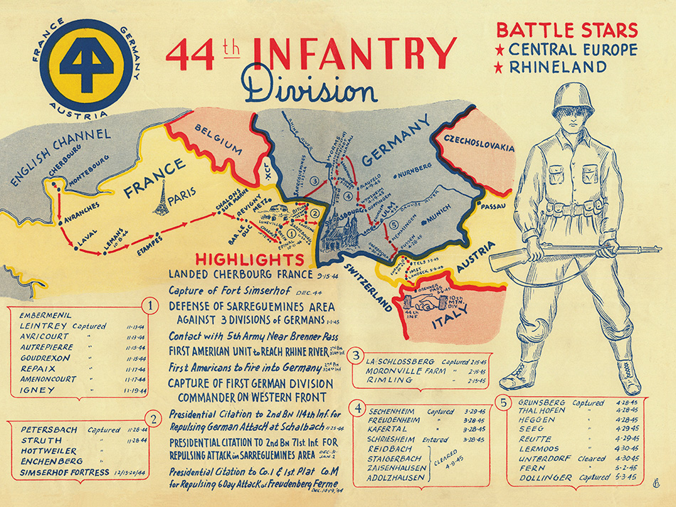 44th Infantry Division Campaign Map