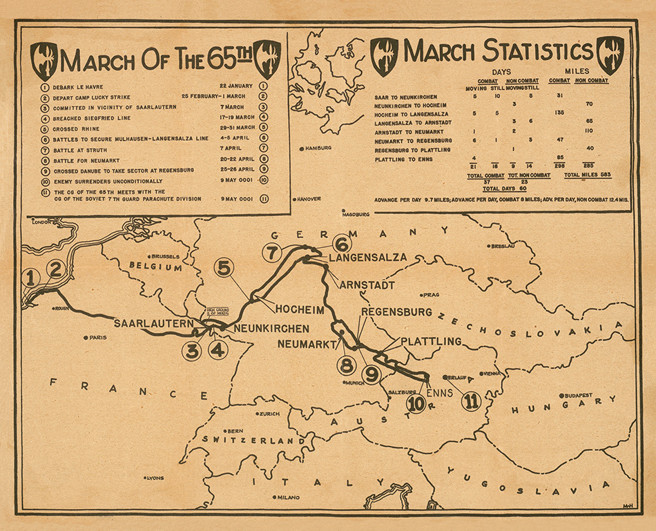 65th Infantry Division Campaign Map