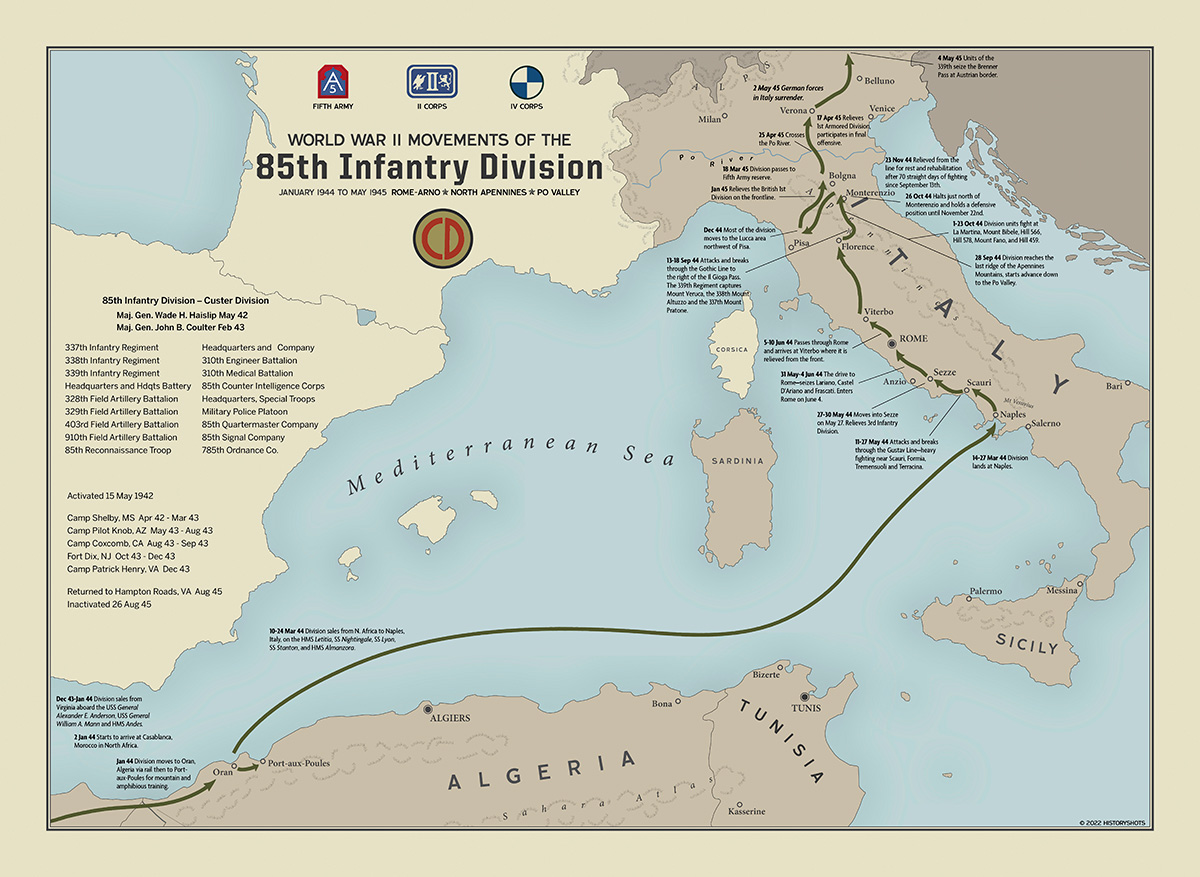 85th Infantry Division Campaign Map