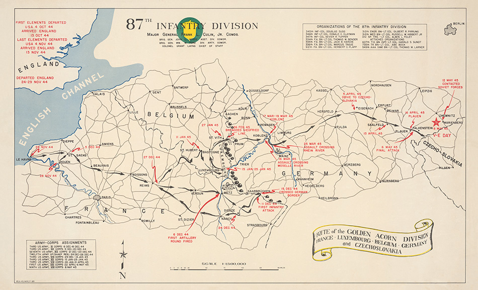 87th Infantry Division Campaign Map