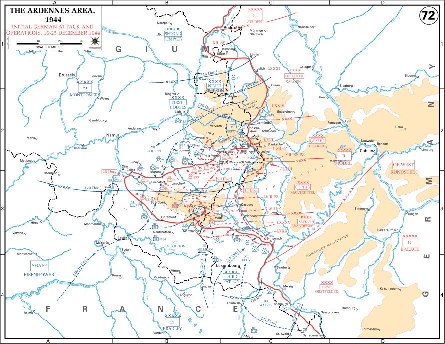 Ardennes-Alsace Campaign Map