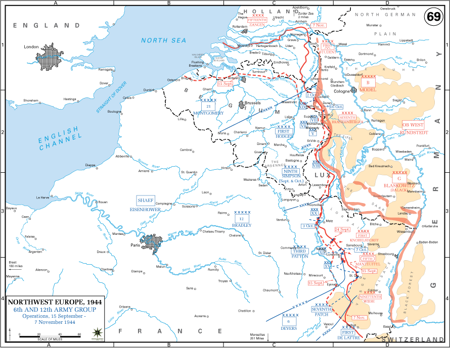 Rhineland Campaign Map