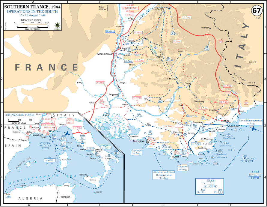 Southern France Campaign Map