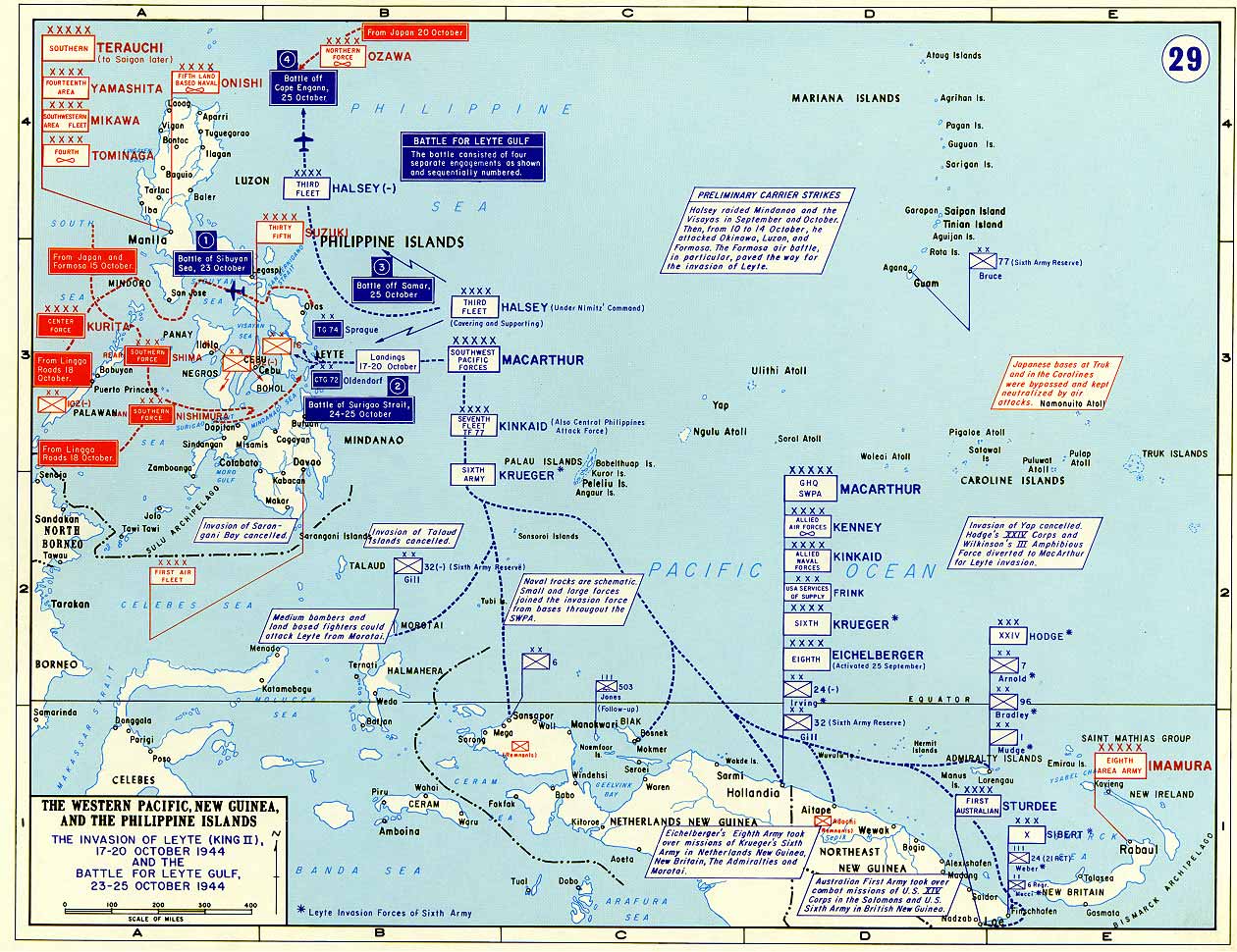Leyte Campaign Map