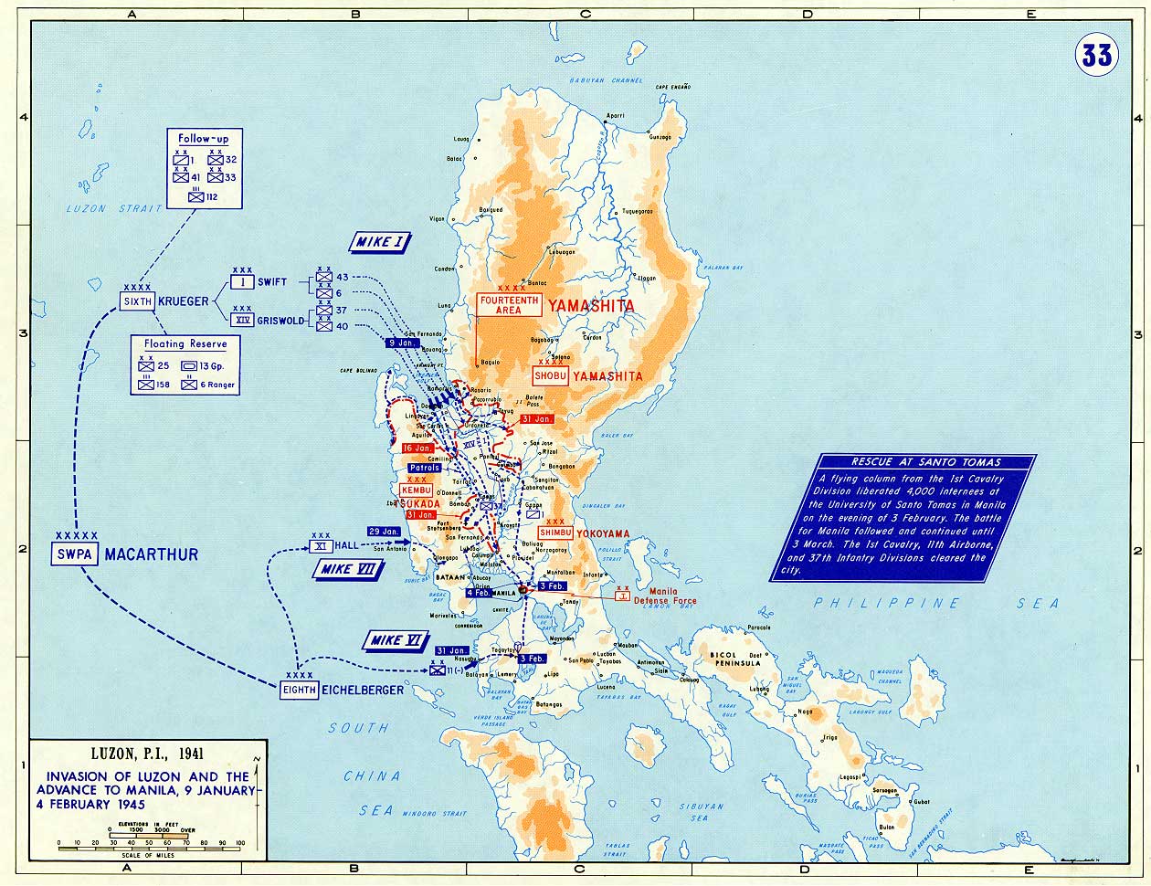 Luzon Campaign Map